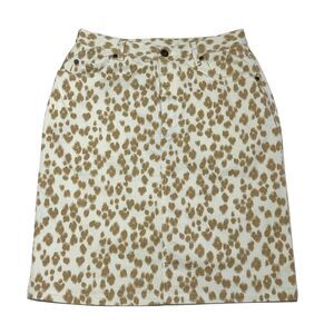 Liz Claiborne Women's Denim Jean Skirt Animal Print Stretch Pencil ‎ Size 4